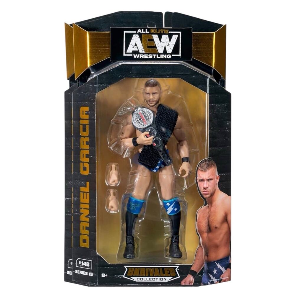 AEW Unrivaled Series 15 Daniel Garcia #148 Figure w/ Belt & Accessories Sealed